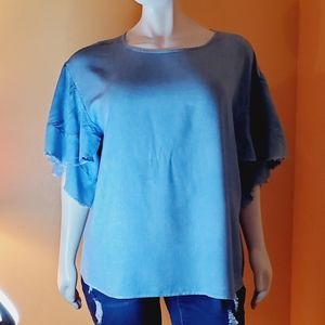 Ashley stewart denim Top